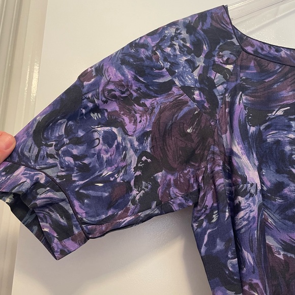 Rebecca Taylor silk with silver appliqués and belt size 4 - Picture 4 of 8